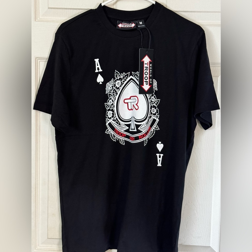 Troop, ace of spades, black T-shirt